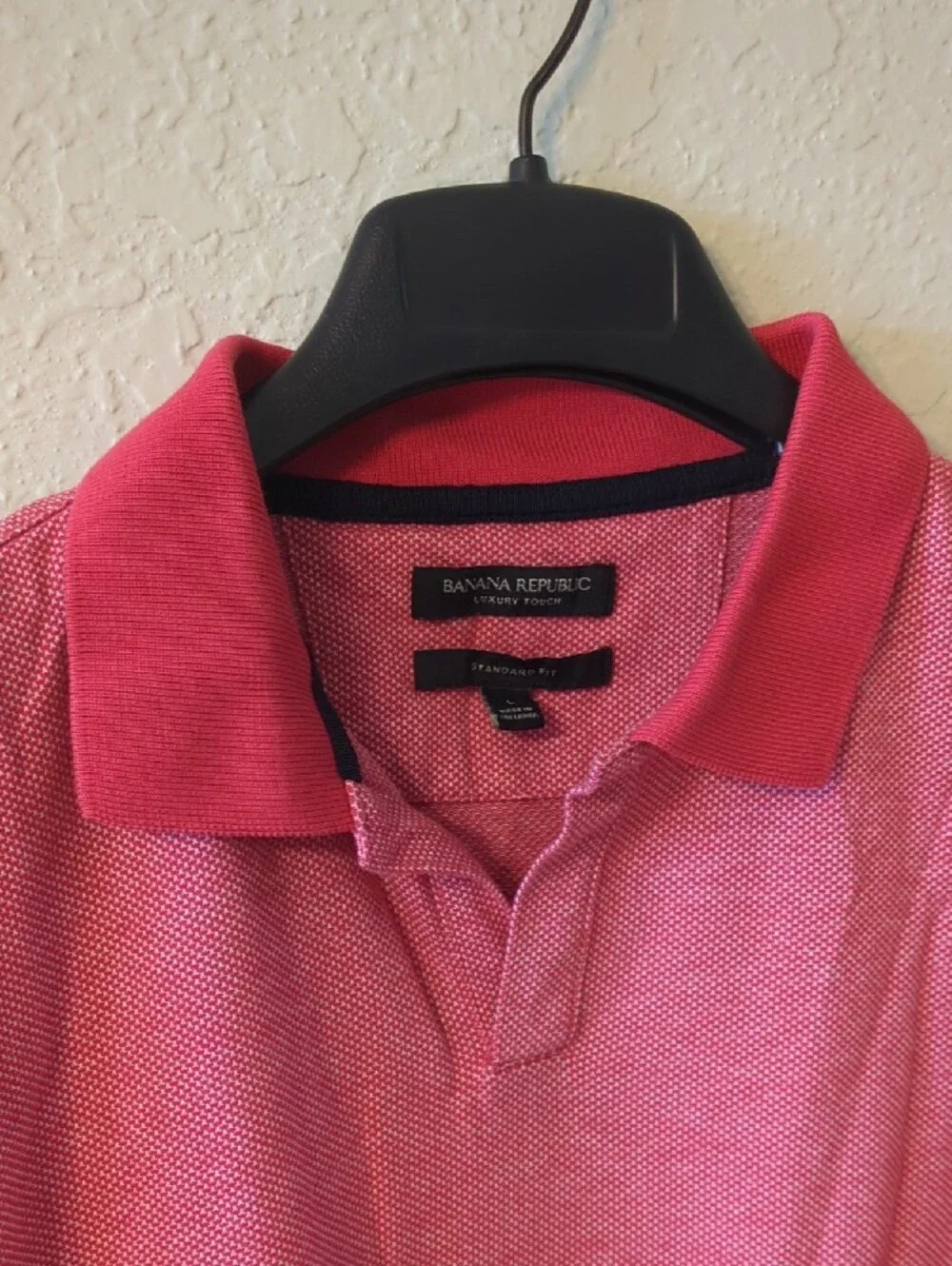 Banana Republic Men's Heathered Pink Polo
